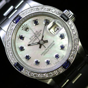 Rolex Ladies Datejust Oyster Steel Diamond Dial